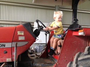 Harry on the tractor